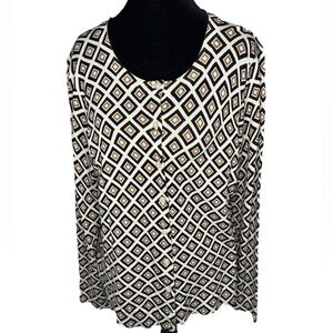 Charter club women’s lightweight cardigan‎ sweater size medium neutral colors